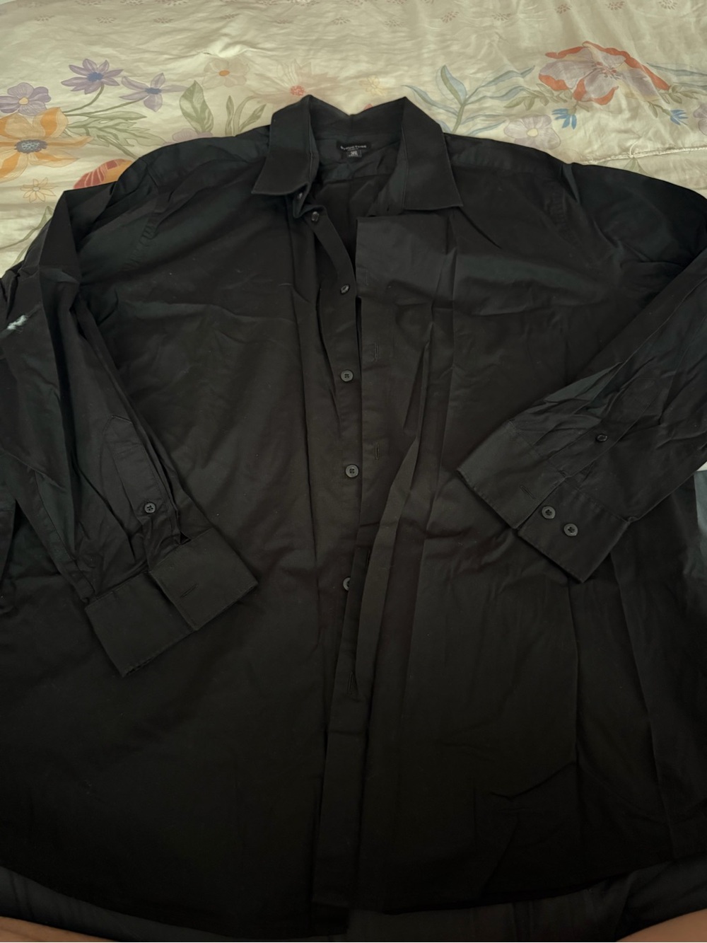 Structure Men's Black Long-Sleeve Button-Down Shirt